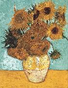 Vincent Van Gogh Vase with Twelve Sunflowers France oil painting artist